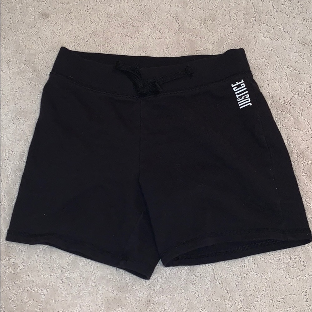 Black justice shorts